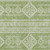 5' X 8' Green And Ivory Southwestern Washable Indoor Outdoor Area Rug