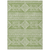 5' X 8' Green And Ivory Southwestern Washable Indoor Outdoor Area Rug