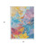 5' X 8' Blue Yellow Pink And Orange Abstract Washable Indoor Outdoor Area Rug