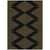 5' X 8' Black And Beige Geometric Washable Indoor Outdoor Area Rug