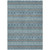 5' X 8' Teal Blue Aqua And Gray Floral Medallion Washable Indoor Outdoor Area Rug