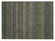 2' X 3' Olive Green Striped Washable Non Skid Indoor Outdoor Area Rug