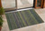 2' X 3' Olive Green Striped Washable Non Skid Indoor Outdoor Area Rug