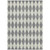 5' X 8' Gray And Ivory Geometric Washable Indoor Outdoor Area Rug