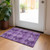 2' X 3' Eggplant Floral Medallion Washable Non Skid Indoor Outdoor Area Rug