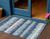 3' X 5' Blue Gray And Ivory Striped Washable Indoor Outdoor Area Rug - Blue, Gray, Ivory