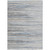 5' X 8' Gray Silver And Blue Striped Washable Indoor Outdoor Area Rug