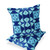Set of Two 16" X 16" Blue and Green Blown Seam Eclectic Indoor Outdoor Throw Pillow Polyester Modern Style