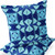 Set of Two 16" X 16" Blue and Green Blown Seam Eclectic Indoor Outdoor Throw Pillow Polyester Modern Style