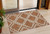 3' X 5' Brown And Ivory Geometric Washable Indoor Outdoor Area Rug Transitional Style - Brown, Ivory Color
