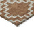 3' X 5' Brown And Ivory Geometric Washable Indoor Outdoor Area Rug Transitional Style - Brown, Ivory Color
