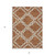 3' X 5' Brown And Ivory Geometric Washable Indoor Outdoor Area Rug Transitional Style - Brown, Ivory Color