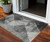 3' X 5' Gray And Black Geometric Washable Indoor Outdoor Area Rug - Gray, Black