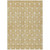 3' X 5' Gold And Ivory Geometric Washable Indoor Outdoor Area Rug Transitional Style - Gold, Ivory Color