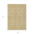 3' X 5' Gold And Ivory Geometric Washable Indoor Outdoor Area Rug Transitional Style - Gold, Ivory Color