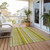 3' X 5' Gold Striped Washable Non Skid Indoor Outdoor Area Rug - 606114987505