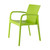 Set of Two Green Heavy Duty Plastic Outdoor Stacking Dining Chairs