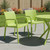 Set of Two Green Heavy Duty Plastic Outdoor Stacking Dining Chairs