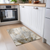 2' X 3' Beige Abstract Washable Non Skid Indoor Outdoor Area Rug