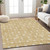 5' X 8' Gold And Ivory Geometric Washable Indoor Outdoor Area Rug - 608219275761
