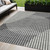 5' X 8' Charcoal And Ivory Geometric Washable Indoor Outdoor Area Rug - Charcoal, Ivory