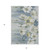 5' X 8' Denim Blue And Sky Blue Floral Washable Indoor Outdoor Area Rug