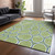 5' X 8' Artichoke Green And Ivory Abstract Washable Indoor Outdoor Area Rug Transitional Style - Artichoke Green, Ivory Color