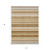 5' X 8' Chocolate Striped Washable Non Skid Indoor Outdoor Area Rug - Chocolate
