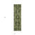 8' Runner Olive Green and Dark Green Oriental Washable Non Skid Indoor Outdoor Runner Rug