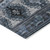 5' X 8' Blue Gray And Charcoal Tribal Washable Indoor Outdoor Area Rug