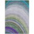 3' X 5' Teal Blue Artichoke Green And Green Abstract Washable Indoor Outdoor Area Rug