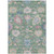 5' X 8' Sage Ivory And Pink Floral Washable Indoor Outdoor Area Rug