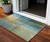 3' X 5' Blue Gold And Green Abstract Washable Indoor Outdoor Area Rug