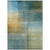 3' X 5' Blue Gold And Green Abstract Washable Indoor Outdoor Area Rug
