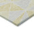 3' X 5' Gold Gray And Wheat Geometric Washable Indoor Outdoor Area Rug