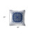 26" X 26" Indigo And White Blown Seam Floral Indoor Outdoor Throw Pillow