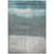 3' X 5' Teal Blue And Gray Abstract Washable Indoor Outdoor Area Rug - Teal Blue, Gray