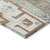 5' X 8' Ivory Blue And Brown Aztec Washable Indoor Outdoor Area Rug