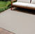 9' X 12' Gray And Ivory Geometric Indoor Outdoor Area Rug