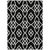 5' X 8' Black And Ivory Trellis Washable Indoor Outdoor Area Rug