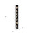 72" Black Solid Wood Floral Welcome Porch Sign