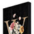 72" Black Solid Wood Floral Welcome Porch Sign