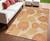 4' X 6' Coral And Beige Floral Indoor Outdoor Area Rug