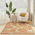4' X 6' Coral And Beige Floral Indoor Outdoor Area Rug
