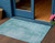 3' X 5' Aqua Teal Blue And Gray Abstract Washable Indoor Outdoor Area Rug - Aqua, Teal Blue, Gray