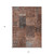 5' X 8' Terra Cotta Copper And Charcoal Patchwork Washable Indoor Outdoor Area Rug