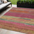 5' X 8' Blush Abstract Washable Indoor Outdoor Area Rug