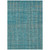 3' X 5' Teal Blue Gray And Brown Striped Washable Indoor Outdoor Area Rug