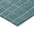 3' X 5' Teal Blue Gray And Brown Striped Washable Indoor Outdoor Area Rug
