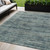 5' X 8' Teal Blue And Ivory Striped Washable Indoor Outdoor Area Rug - Teal Blue, Ivory